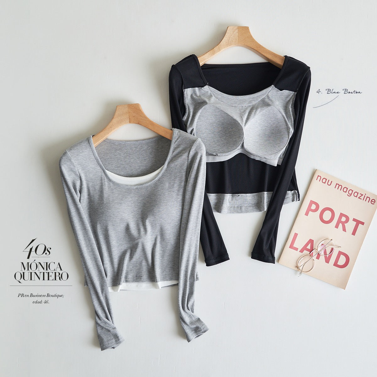 Rose Layered Built-In Bra Tshirt